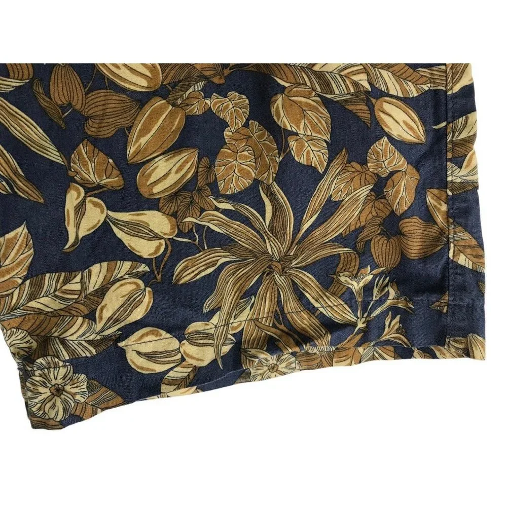 Banana Republic Chino Shorts Mens 35 Hawaiian Floral Cotton Flat Front Vacation‎